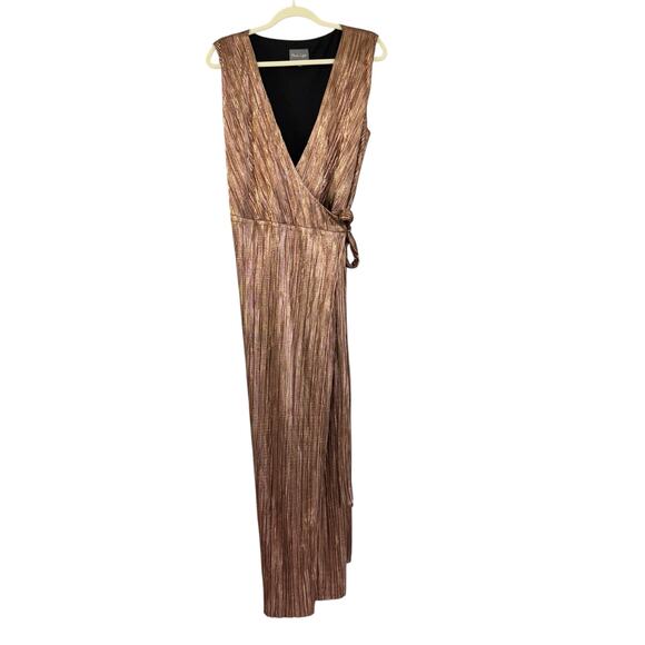 Phase Eight Anthea Bronze Pleat Dress Women’s 20 Maxi Gown HOCO Wedding Formal - Picture 1 of 13
